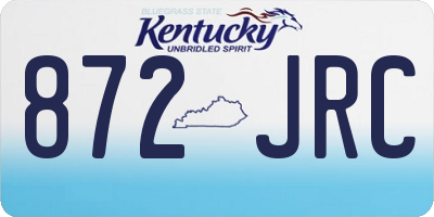 KY license plate 872JRC
