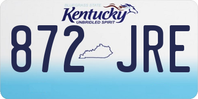 KY license plate 872JRE