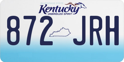 KY license plate 872JRH