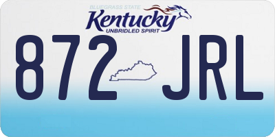 KY license plate 872JRL