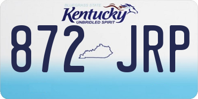 KY license plate 872JRP