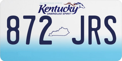KY license plate 872JRS