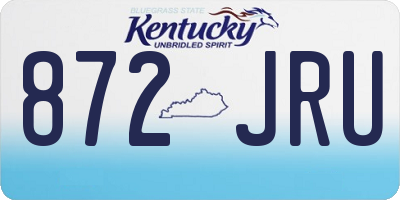 KY license plate 872JRU