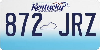 KY license plate 872JRZ