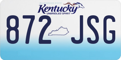 KY license plate 872JSG