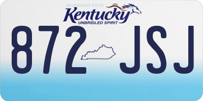 KY license plate 872JSJ