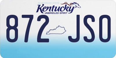 KY license plate 872JSO