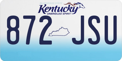 KY license plate 872JSU
