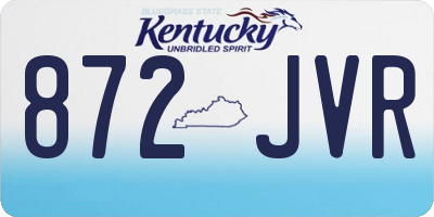 KY license plate 872JVR