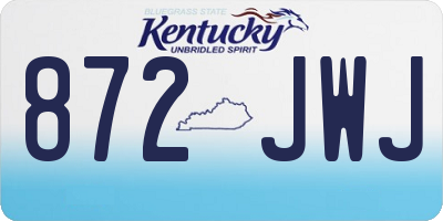 KY license plate 872JWJ