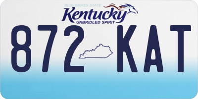 KY license plate 872KAT