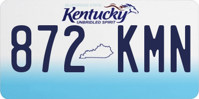 KY license plate 872KMN