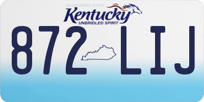 KY license plate 872LIJ