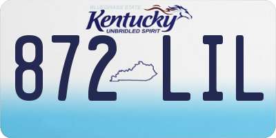 KY license plate 872LIL