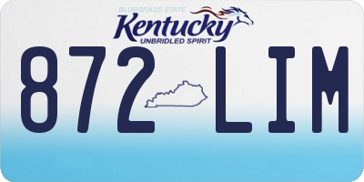 KY license plate 872LIM