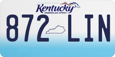 KY license plate 872LIN