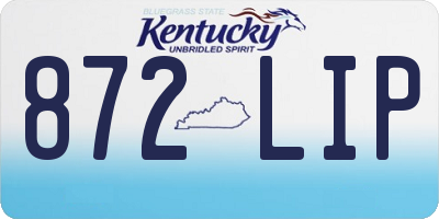KY license plate 872LIP