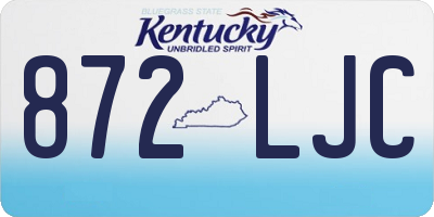KY license plate 872LJC