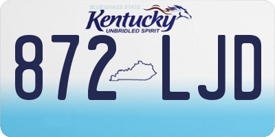 KY license plate 872LJD