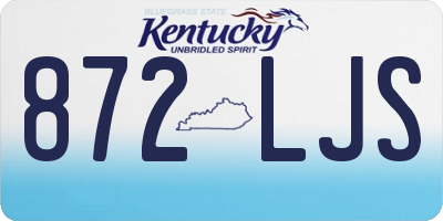 KY license plate 872LJS