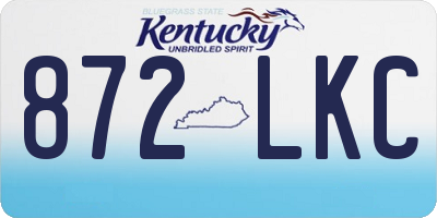 KY license plate 872LKC