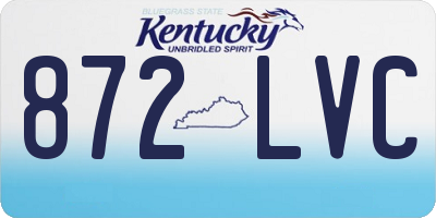 KY license plate 872LVC