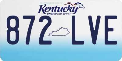 KY license plate 872LVE