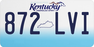 KY license plate 872LVI