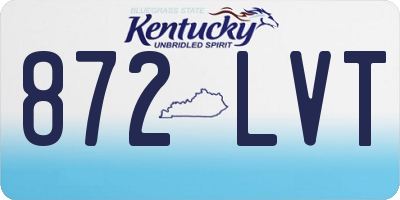 KY license plate 872LVT