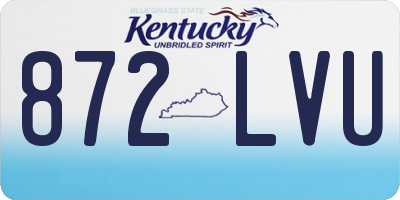 KY license plate 872LVU