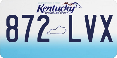 KY license plate 872LVX