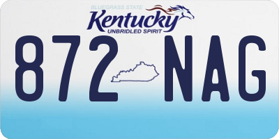KY license plate 872NAG