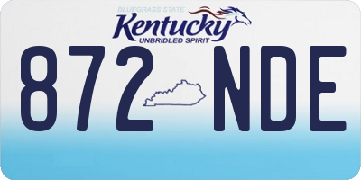 KY license plate 872NDE