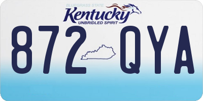 KY license plate 872QYA