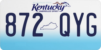 KY license plate 872QYG