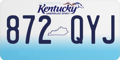 KY license plate 872QYJ
