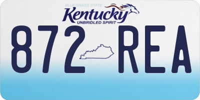 KY license plate 872REA