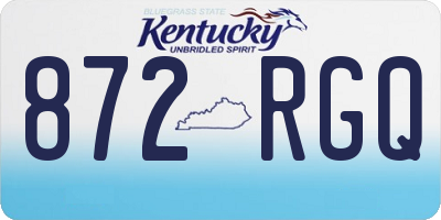 KY license plate 872RGQ