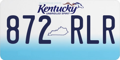 KY license plate 872RLR