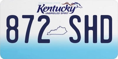 KY license plate 872SHD