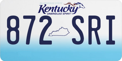 KY license plate 872SRI