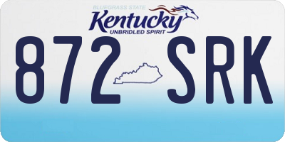 KY license plate 872SRK