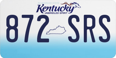 KY license plate 872SRS