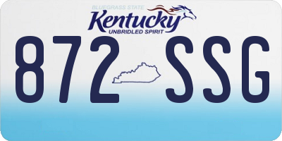 KY license plate 872SSG