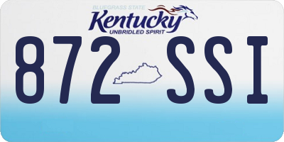 KY license plate 872SSI