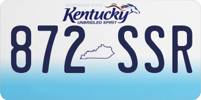 KY license plate 872SSR