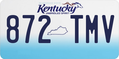 KY license plate 872TMV