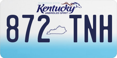 KY license plate 872TNH