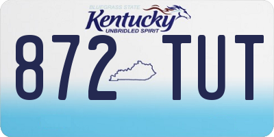 KY license plate 872TUT