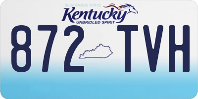 KY license plate 872TVH